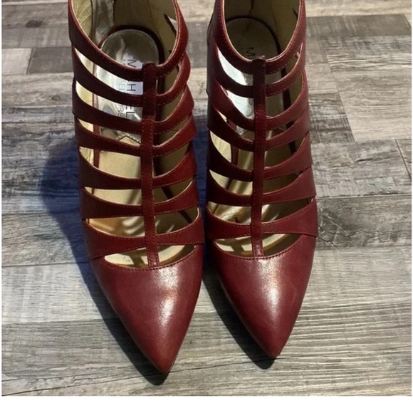 Michael Kors Burgundy Leather Booties, Size 10 - Picture 9 of 16